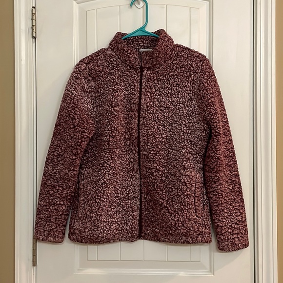 Jackets & Coats Beautiful Eggplant Sherpa Type Emily B Medium Zip Up Jacket Poshmark